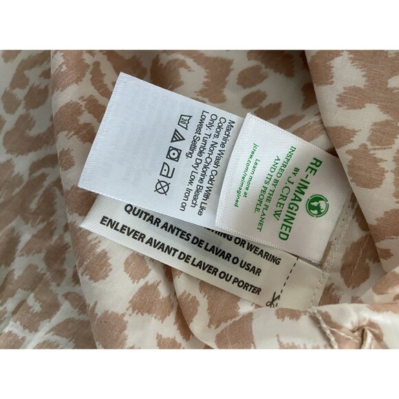 J.Crew Button Up Shirt 2 Leopard Womens Classic Ruffled Collard New NWT $89.50 - Picture 6 of 10